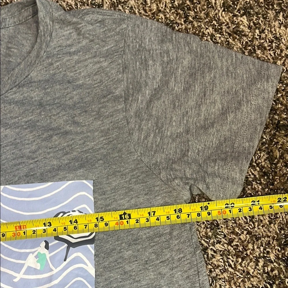 J. Crew Gray Graphic Short Sleeve Tee